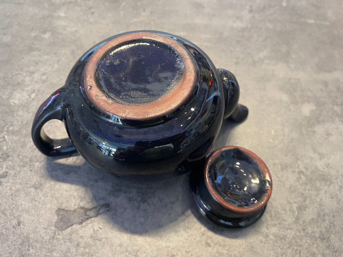 Black Glazed Teapot