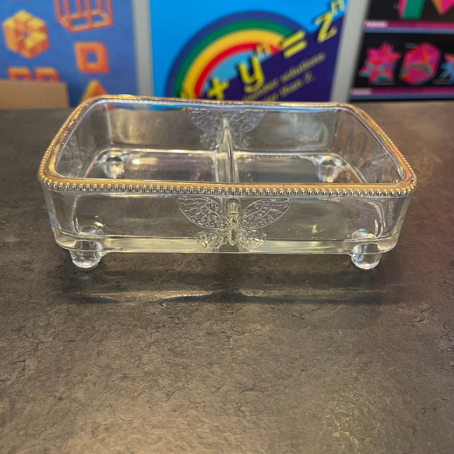 Jeanette Glass Playing Card Dish