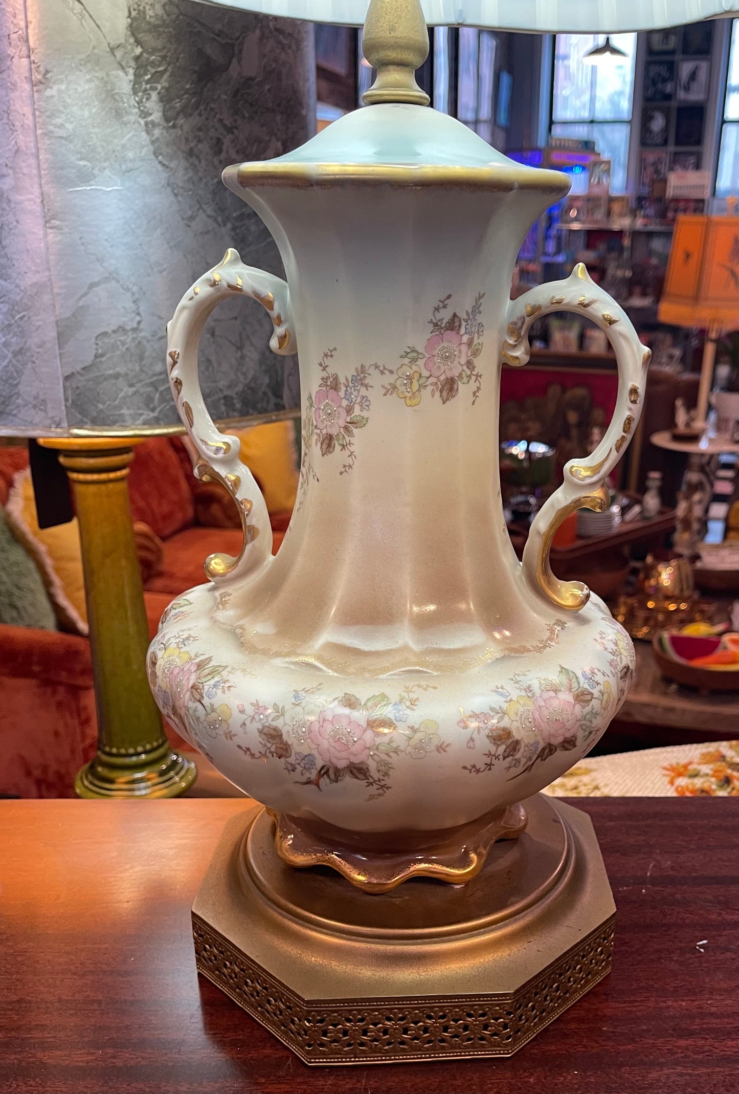 Porcelain Floral Lamp