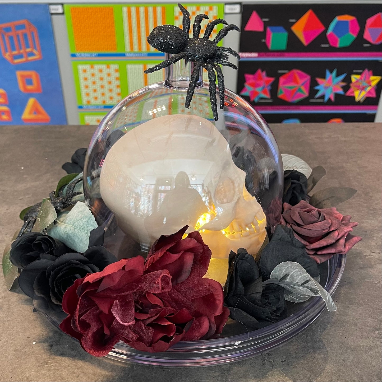 Skull in a Bell Jar Platter