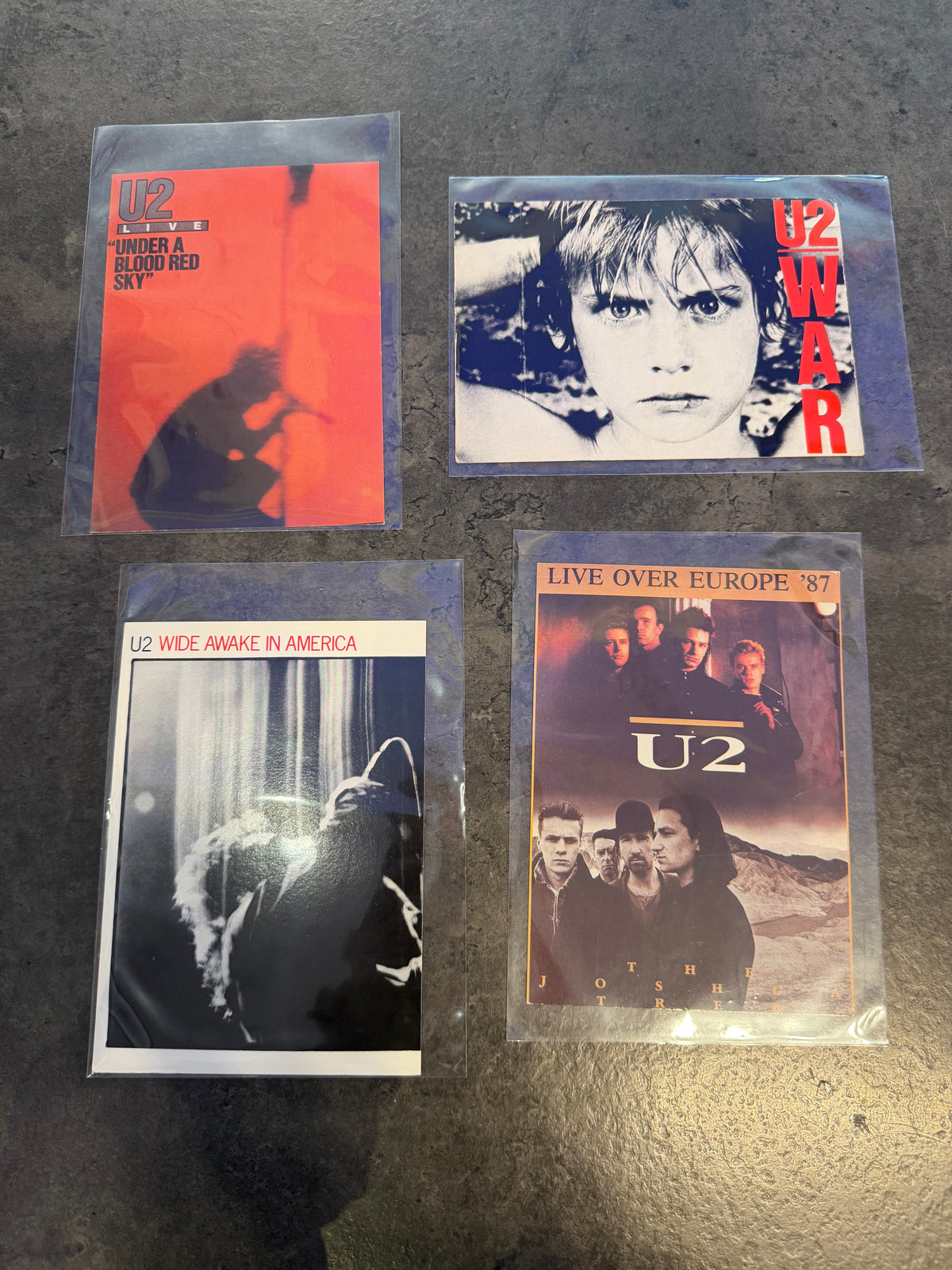 80s Vintage U2 Postcards