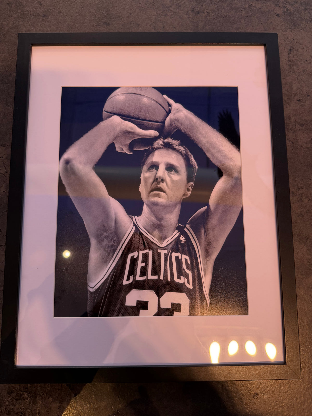 Larry Bird Framed Photo Print Black & White