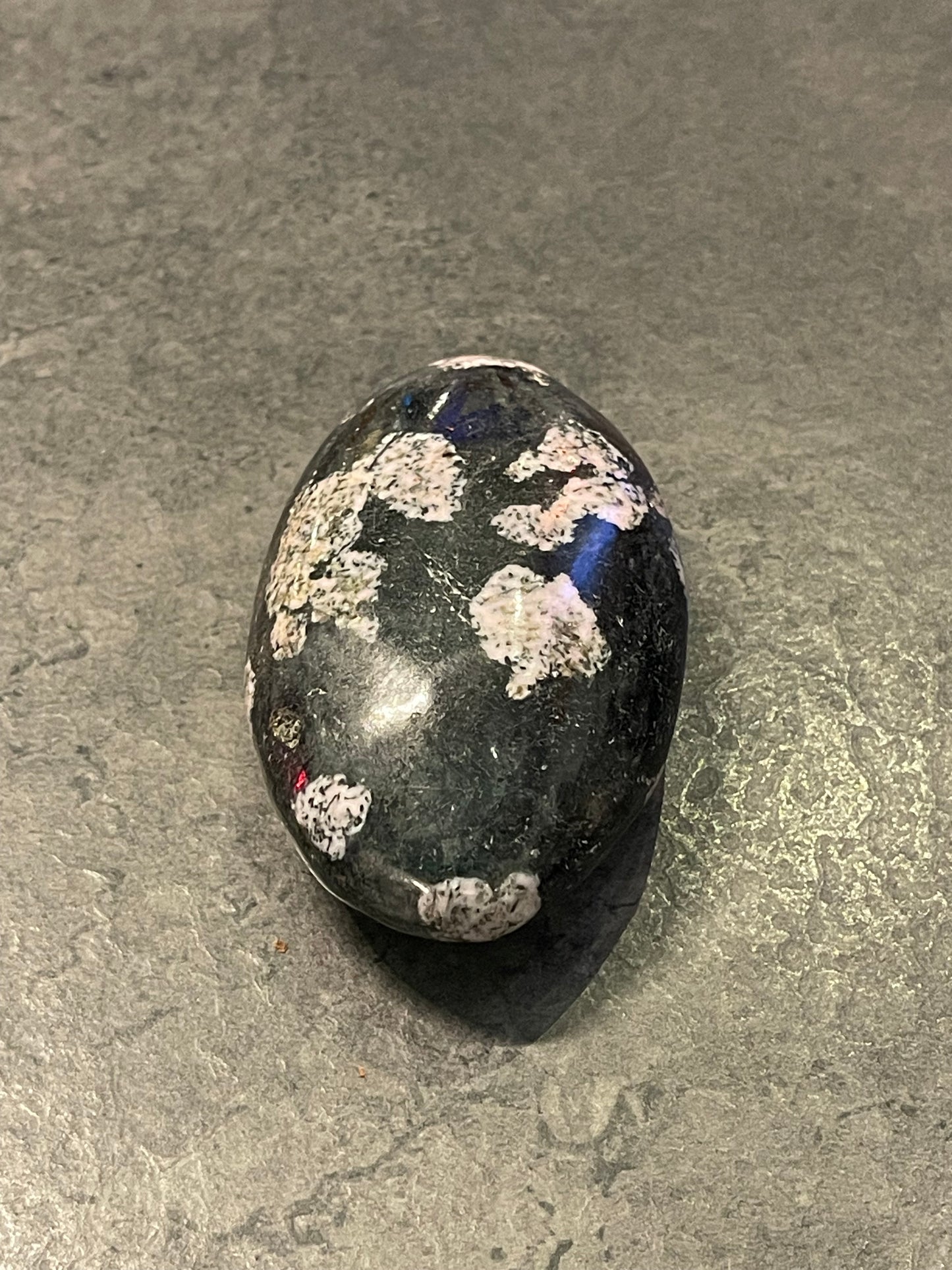 Black Cherry Blossom Flower Agate Palm Stone