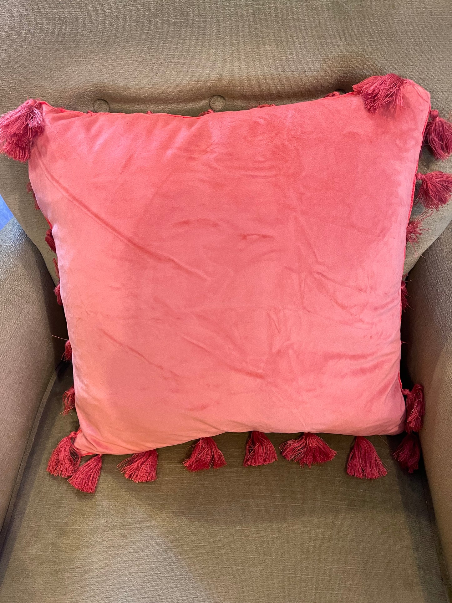 Orange Tassel Pillow