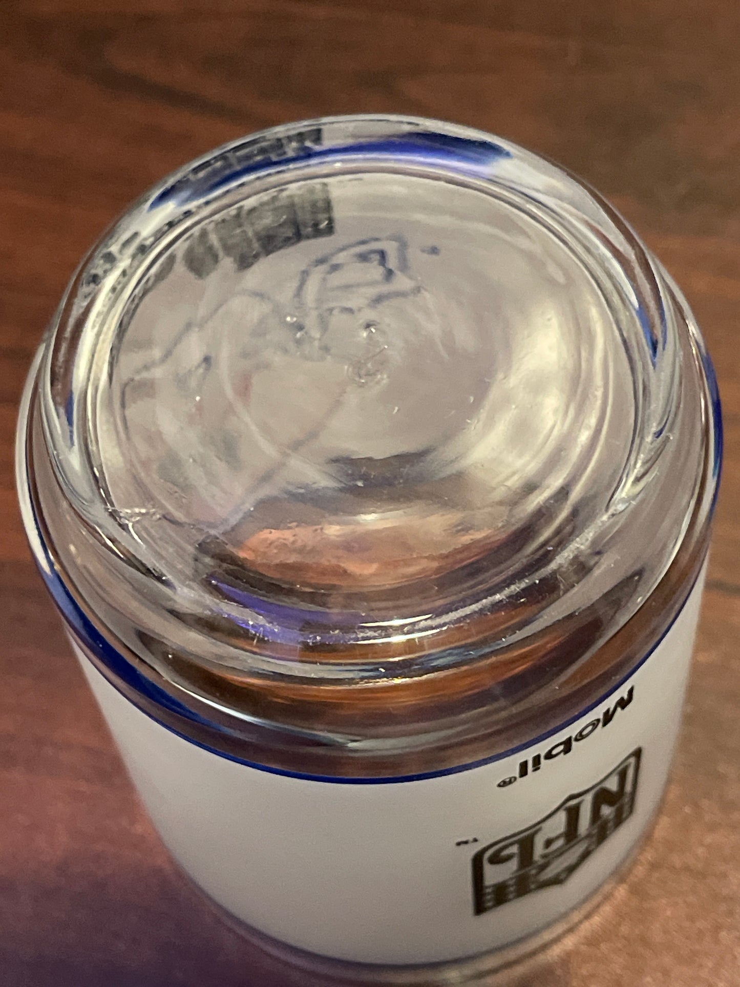 Patriots Frosted Rocks Glass