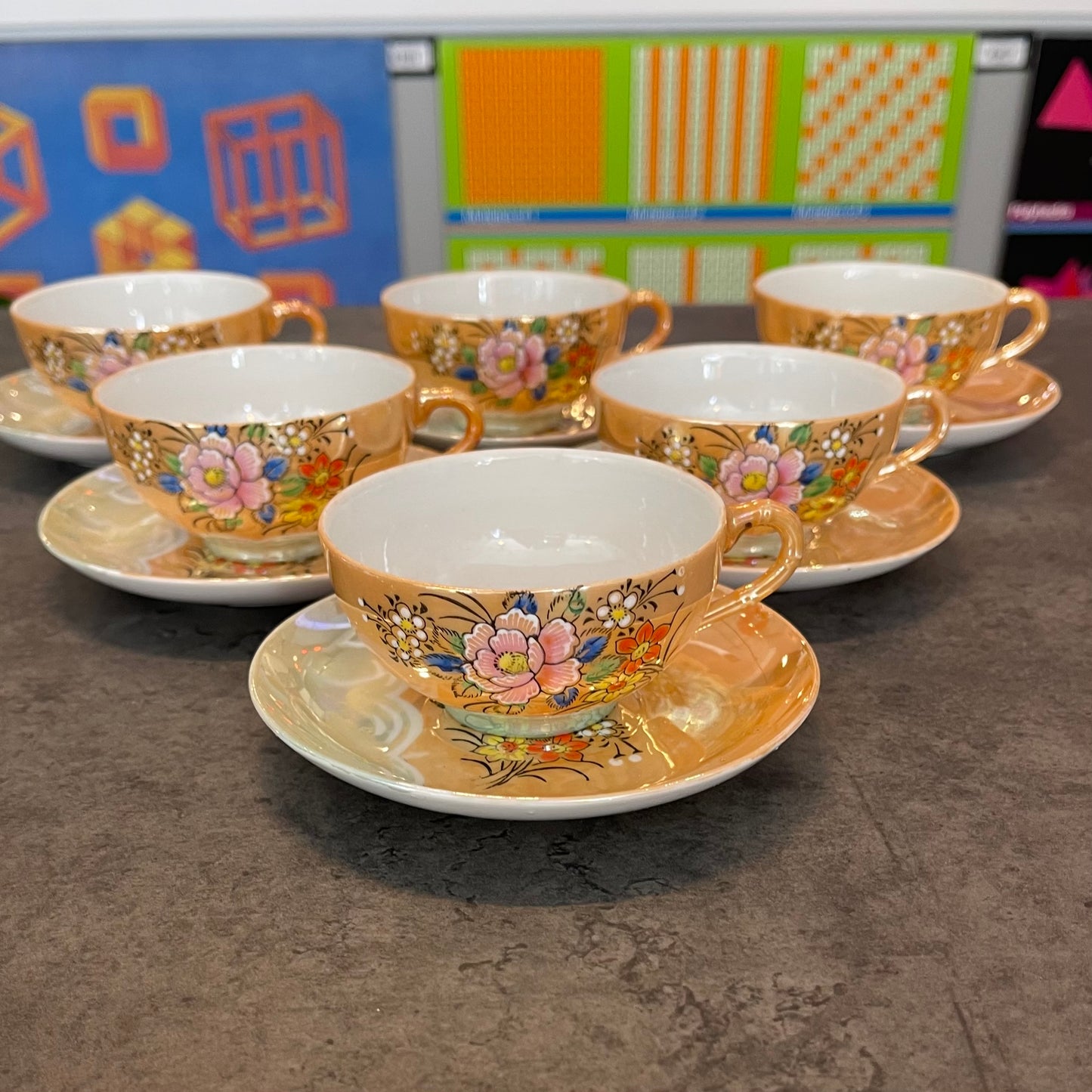 Japanese Lusterware 21 Piece Diminutive Tea Set