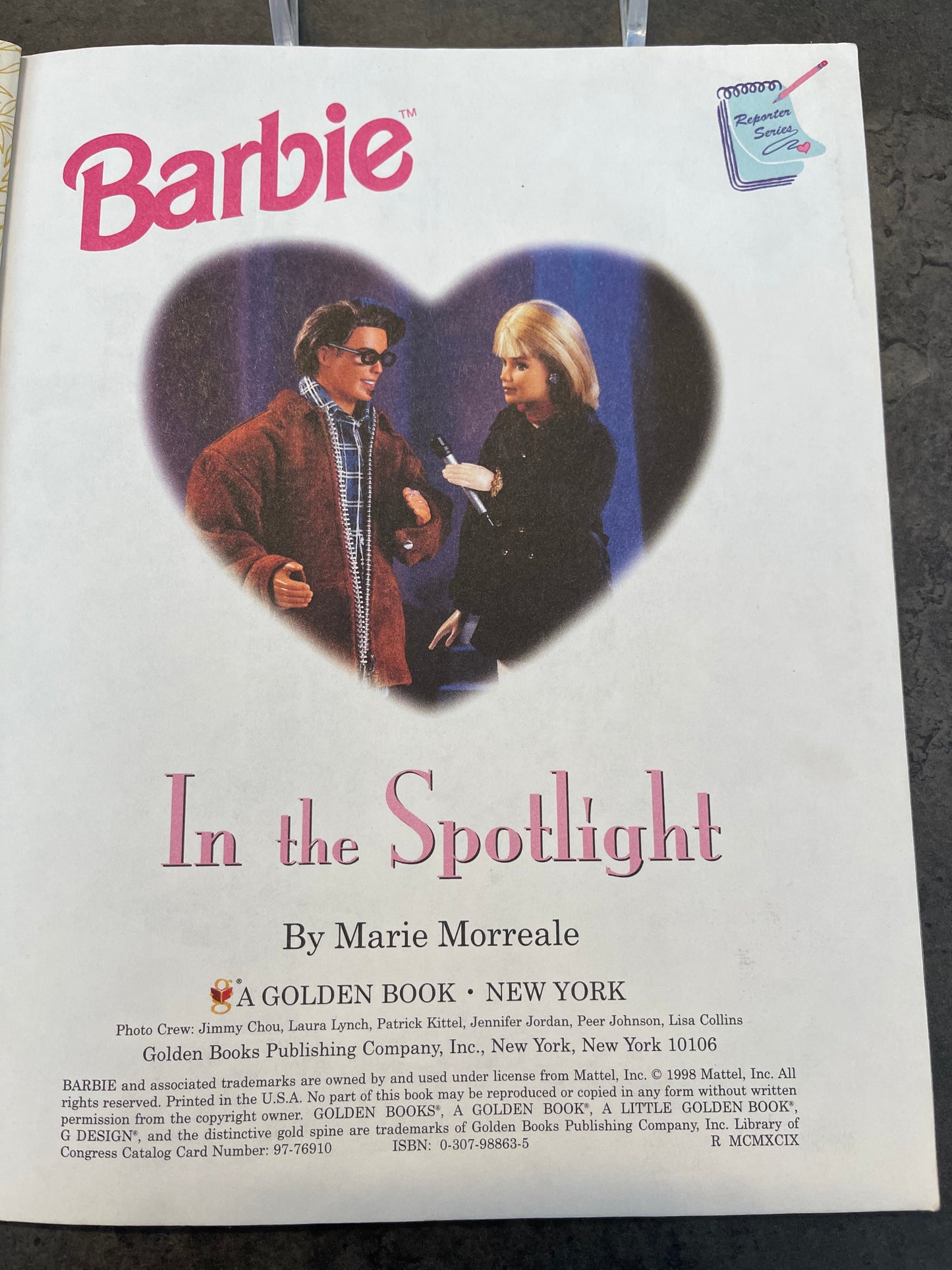 Little Golden Book "Barbie in the Spotlight"