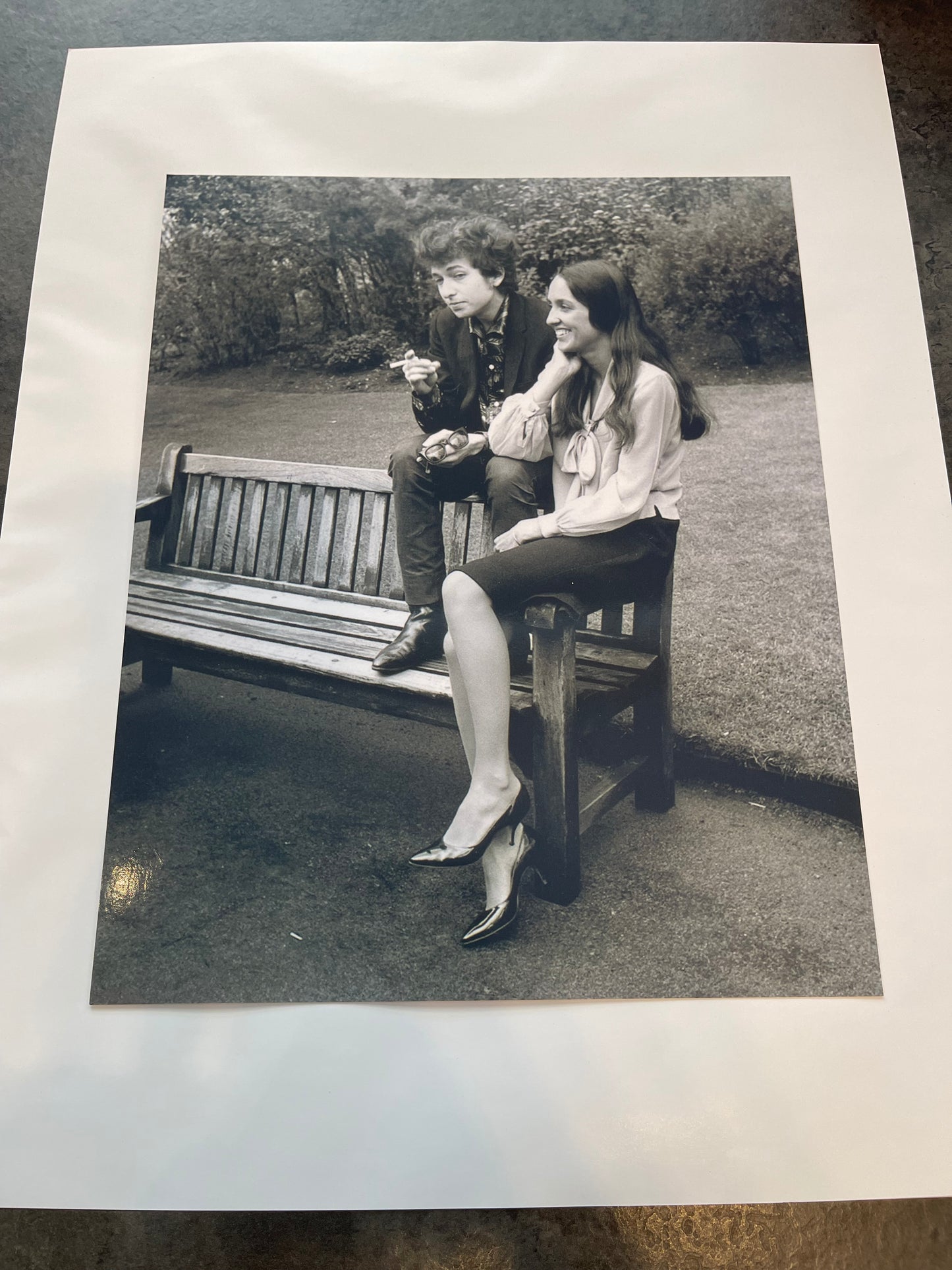 Bob Dylan and Joan Baez Framed Photo Print