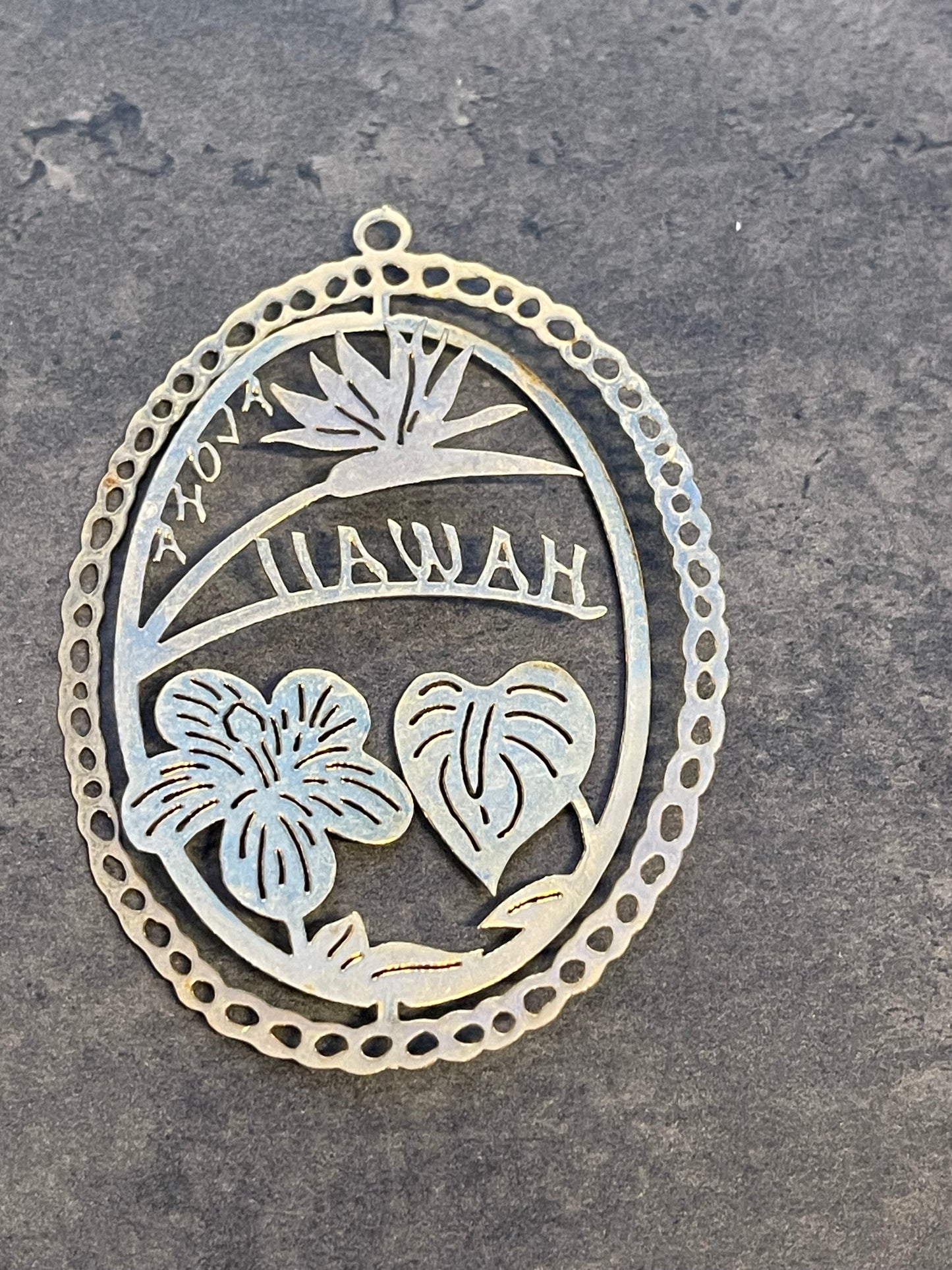 Brass Hawaii Ornament