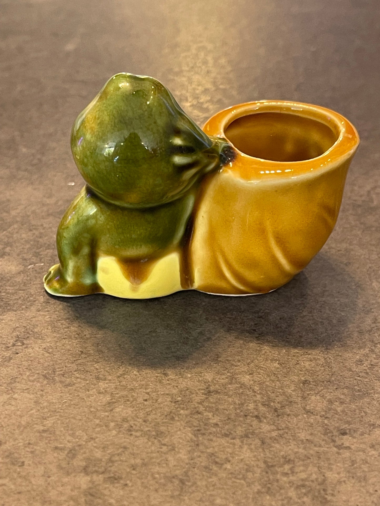 California Frog Ceramic Toothpick Holder