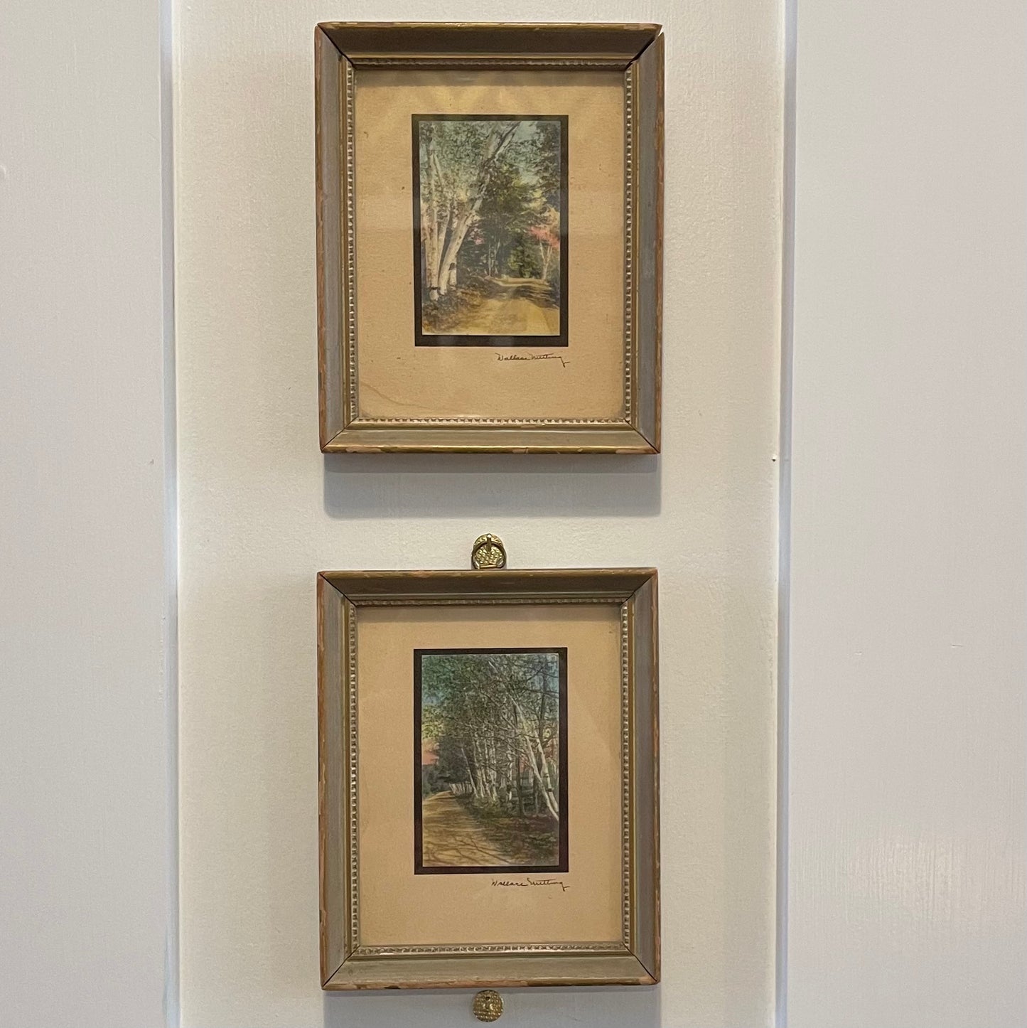 Pair of Wallace Nutting Painted Photographs