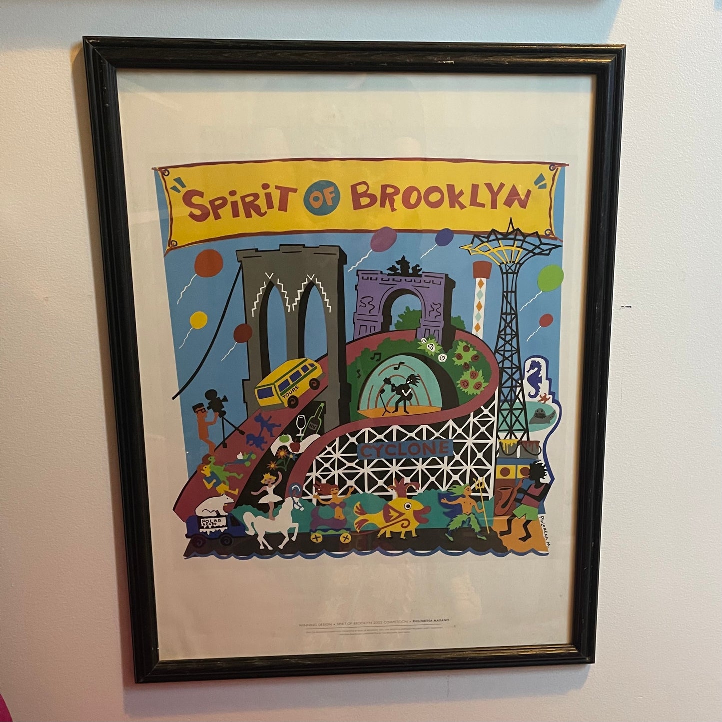 Framed Spirit of Brooklyn Poster