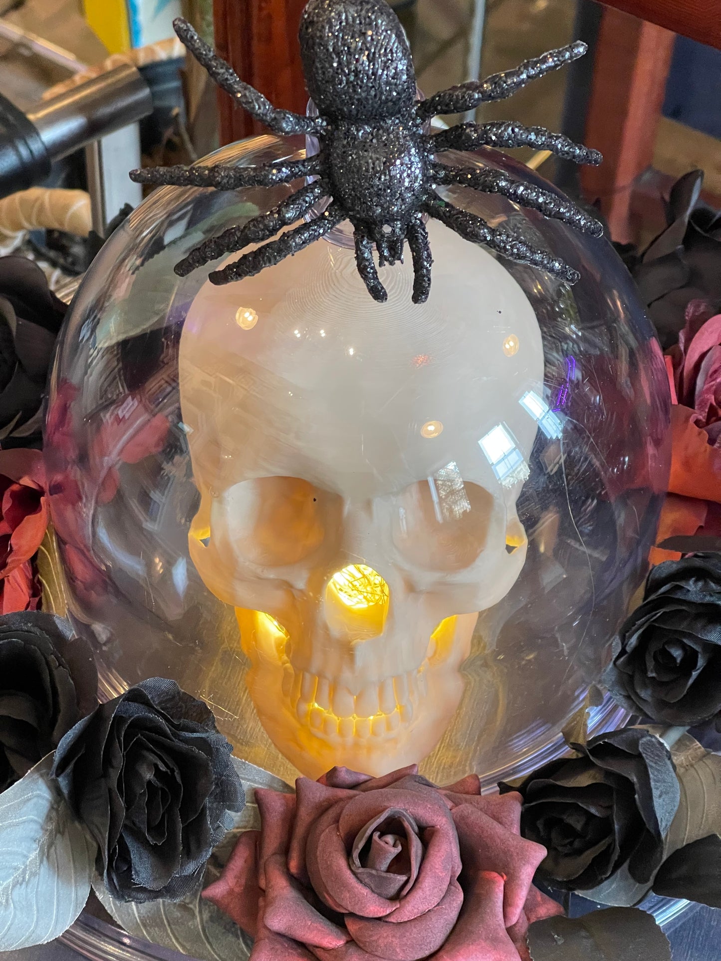 Skull in a Bell Jar Platter
