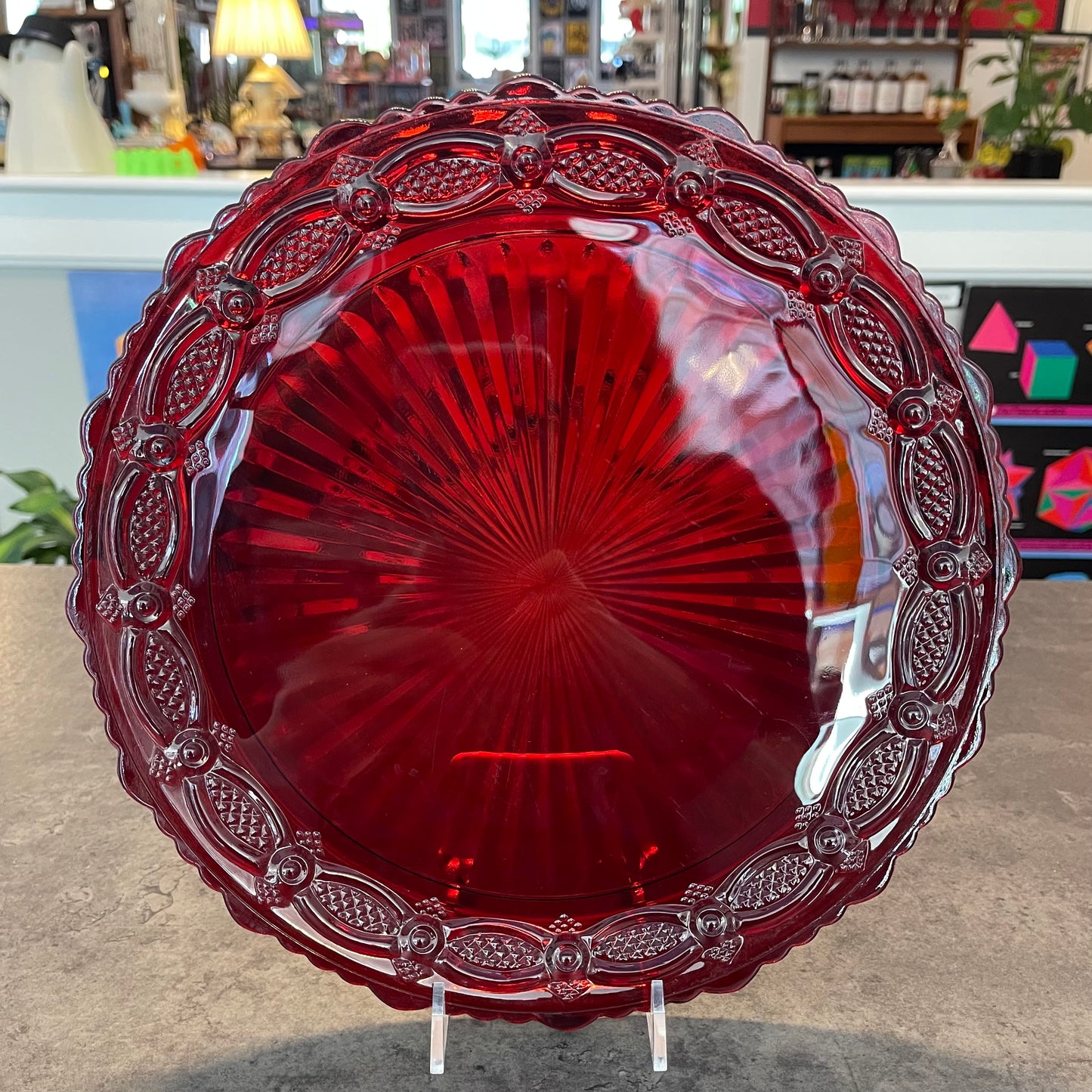 Avon Ruby Red Round Platter