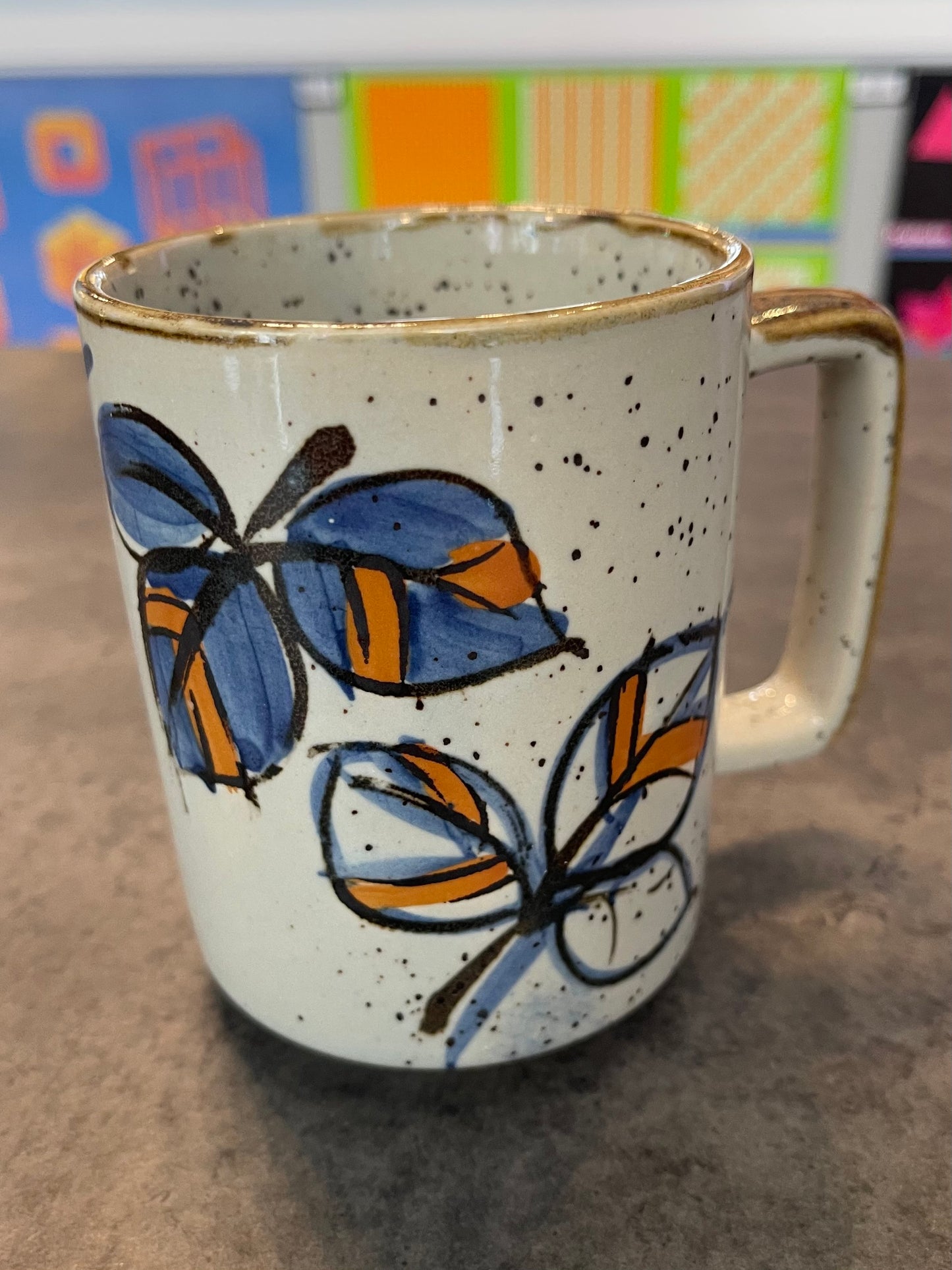 Japanese Stoneware Leaf Mug