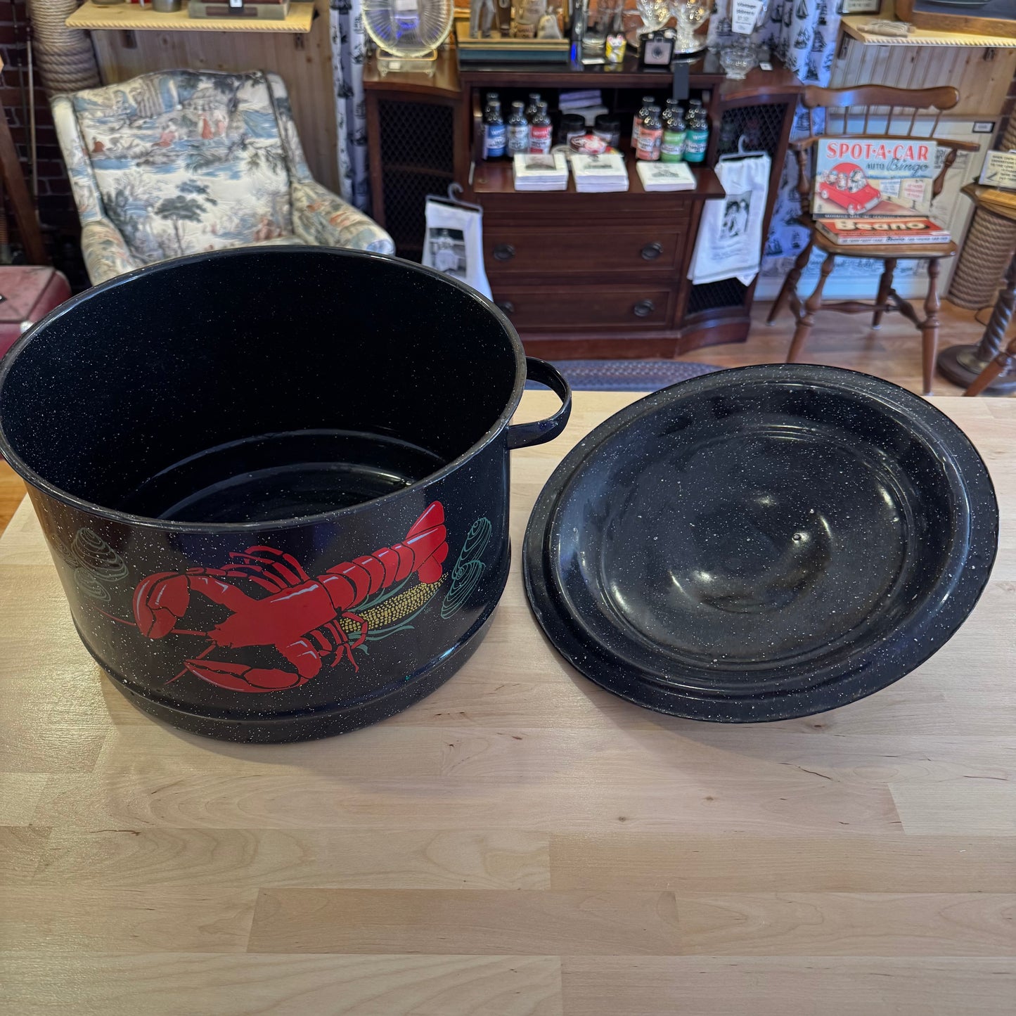 Granite Ware 19-Quart Decorated Clam and Lobster Steamer Pot Set