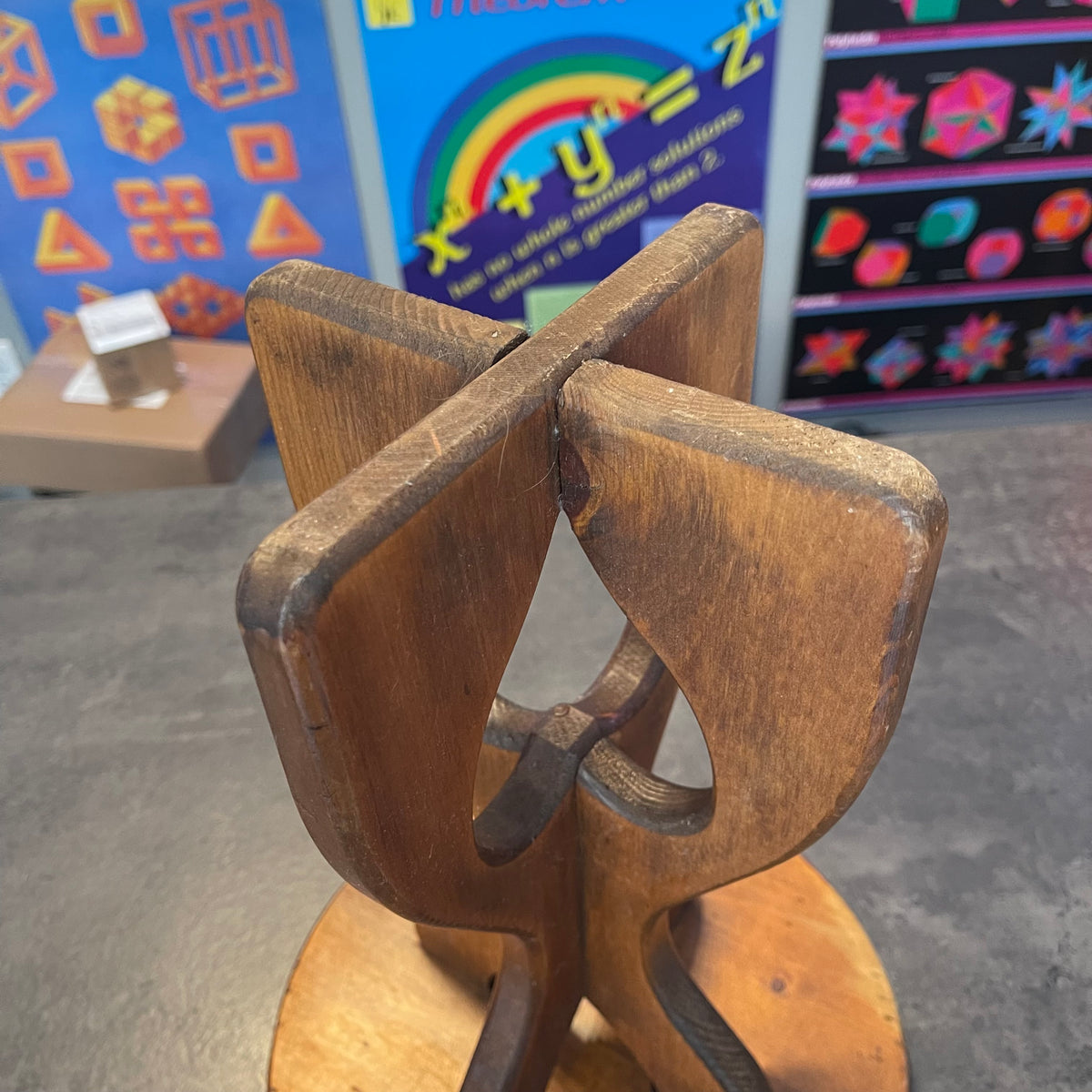 Folk Art Wood Stool