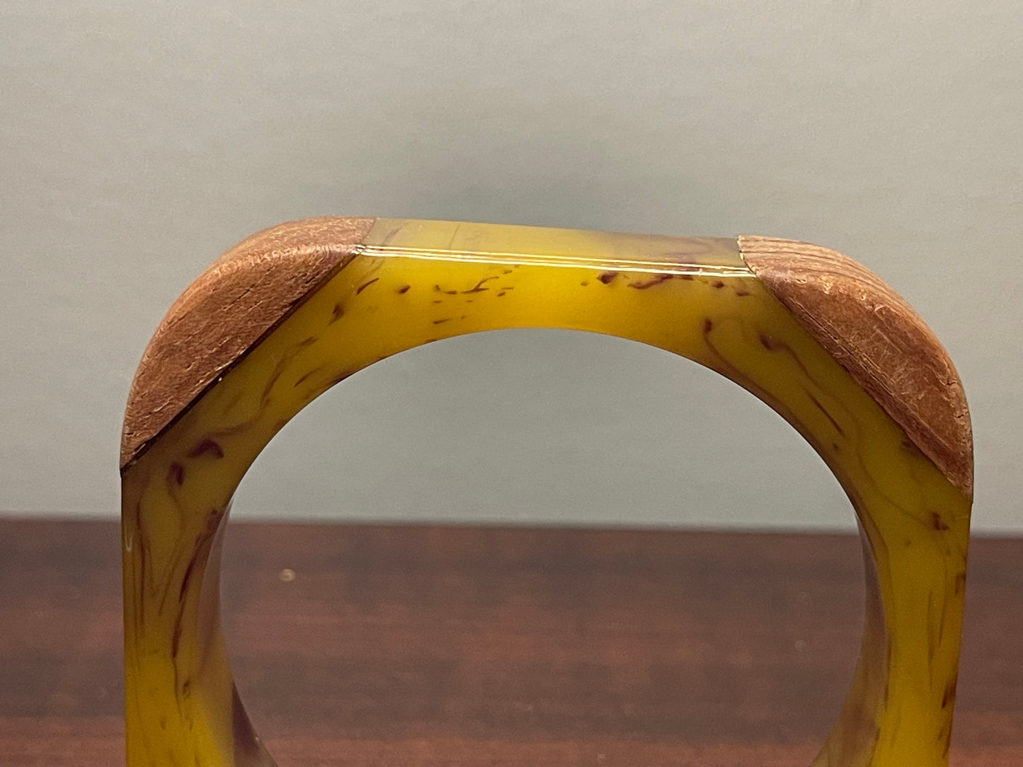 Bakelite and Wood Bangle Bracelet