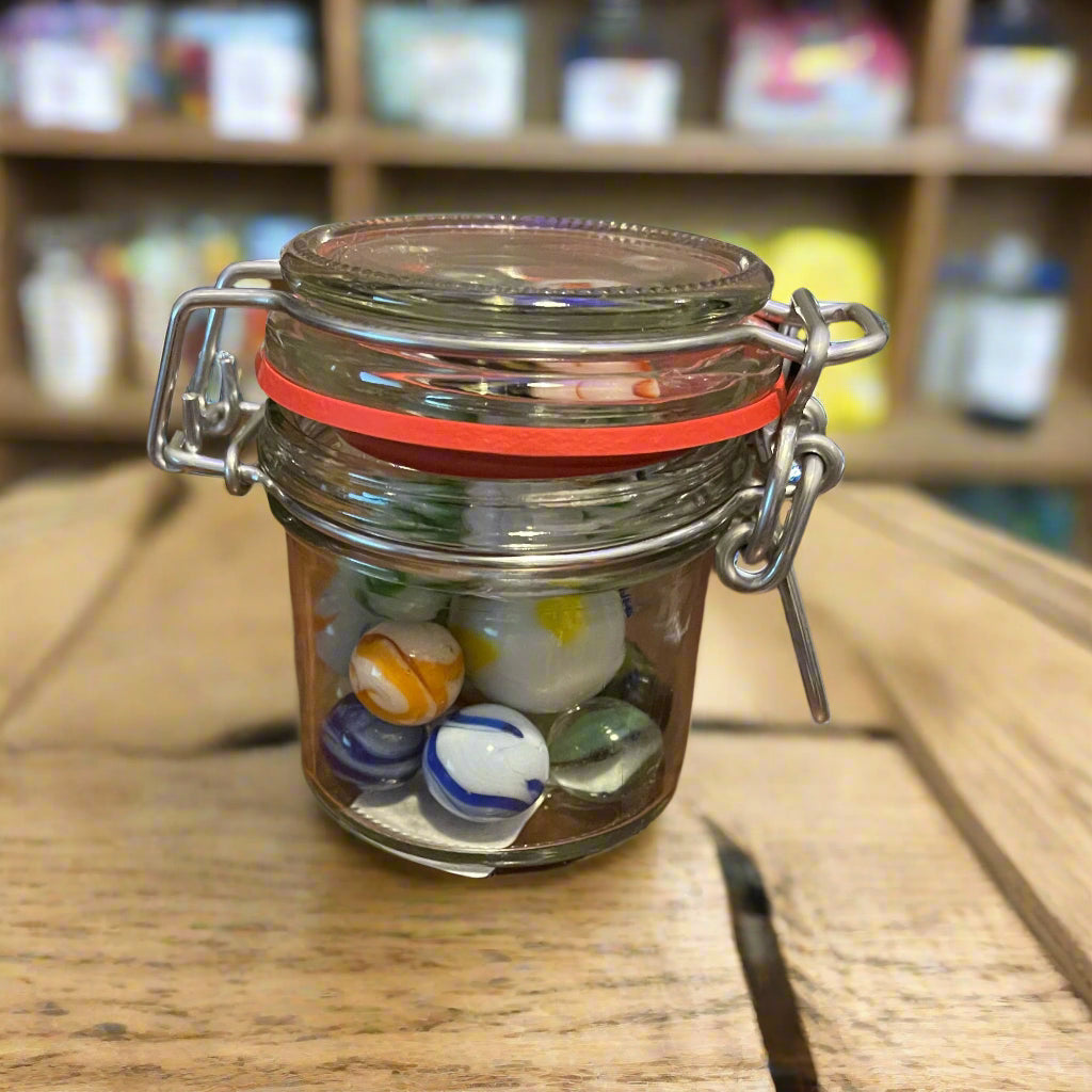 Glass Jar of Marbles