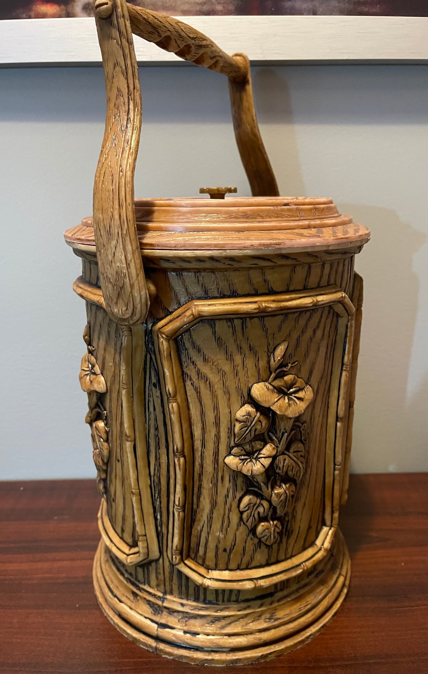 Faux Wood Ice Bucket
