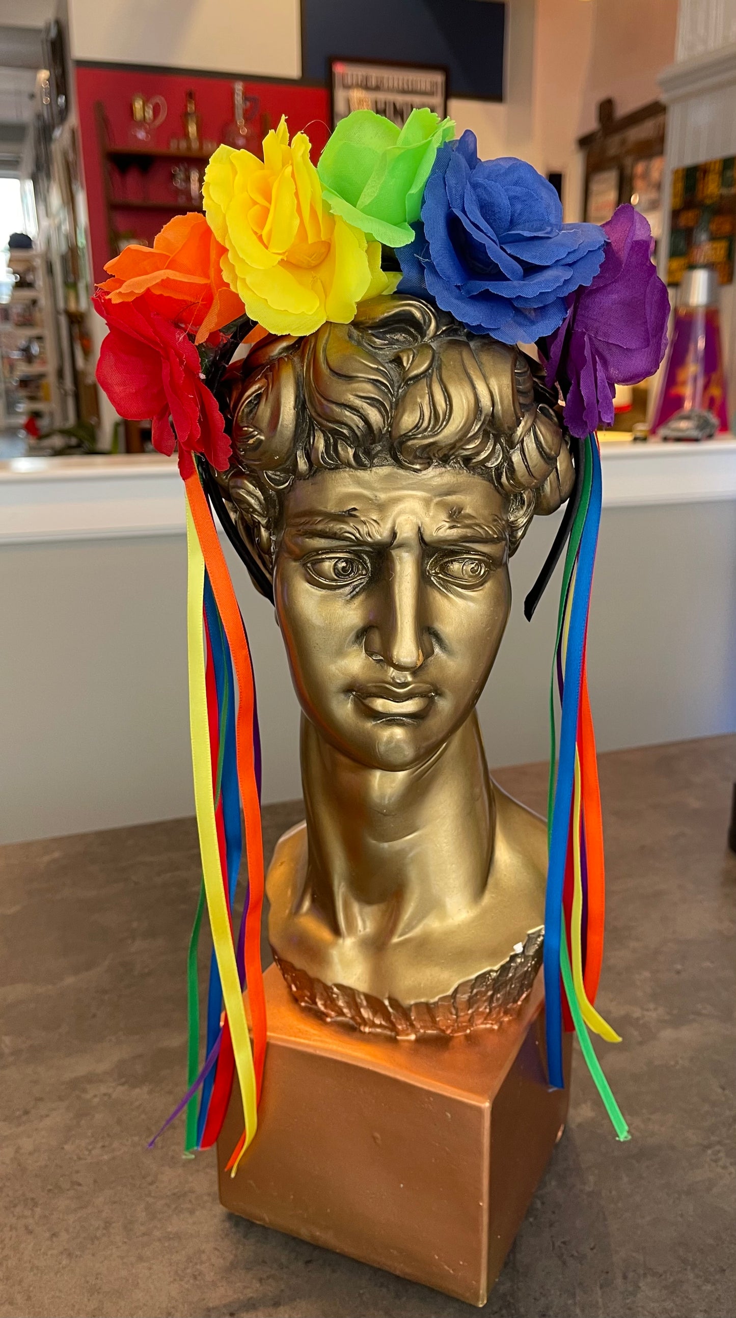 Rainbow Flower Headband