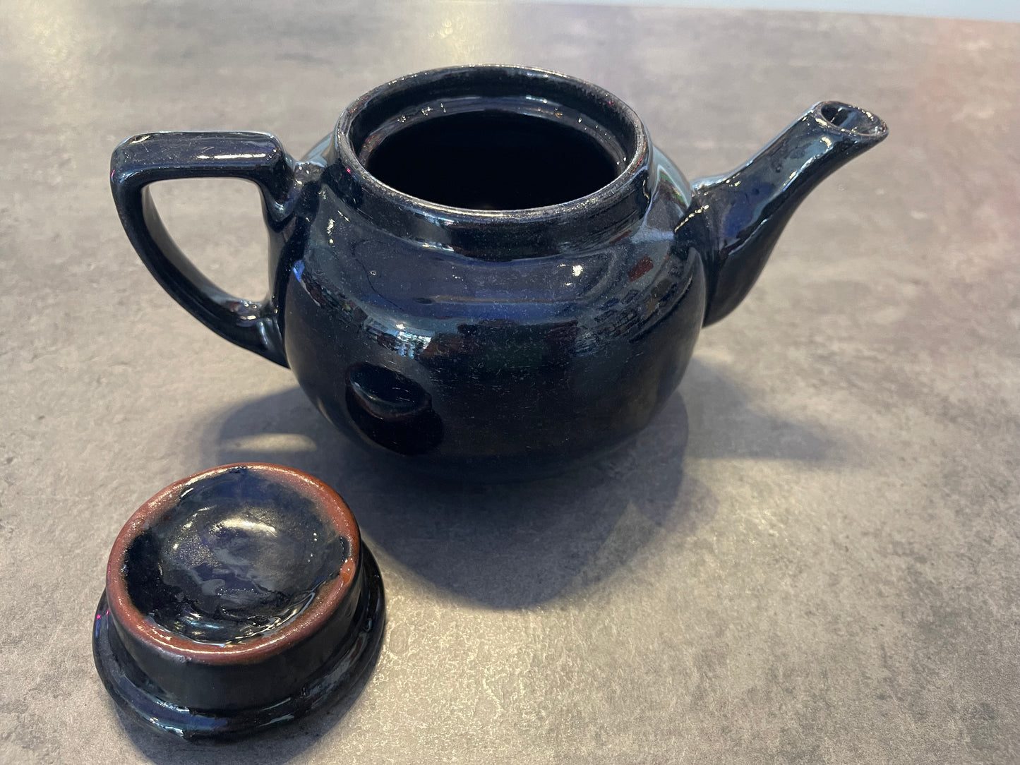 Black Glazed Teapot
