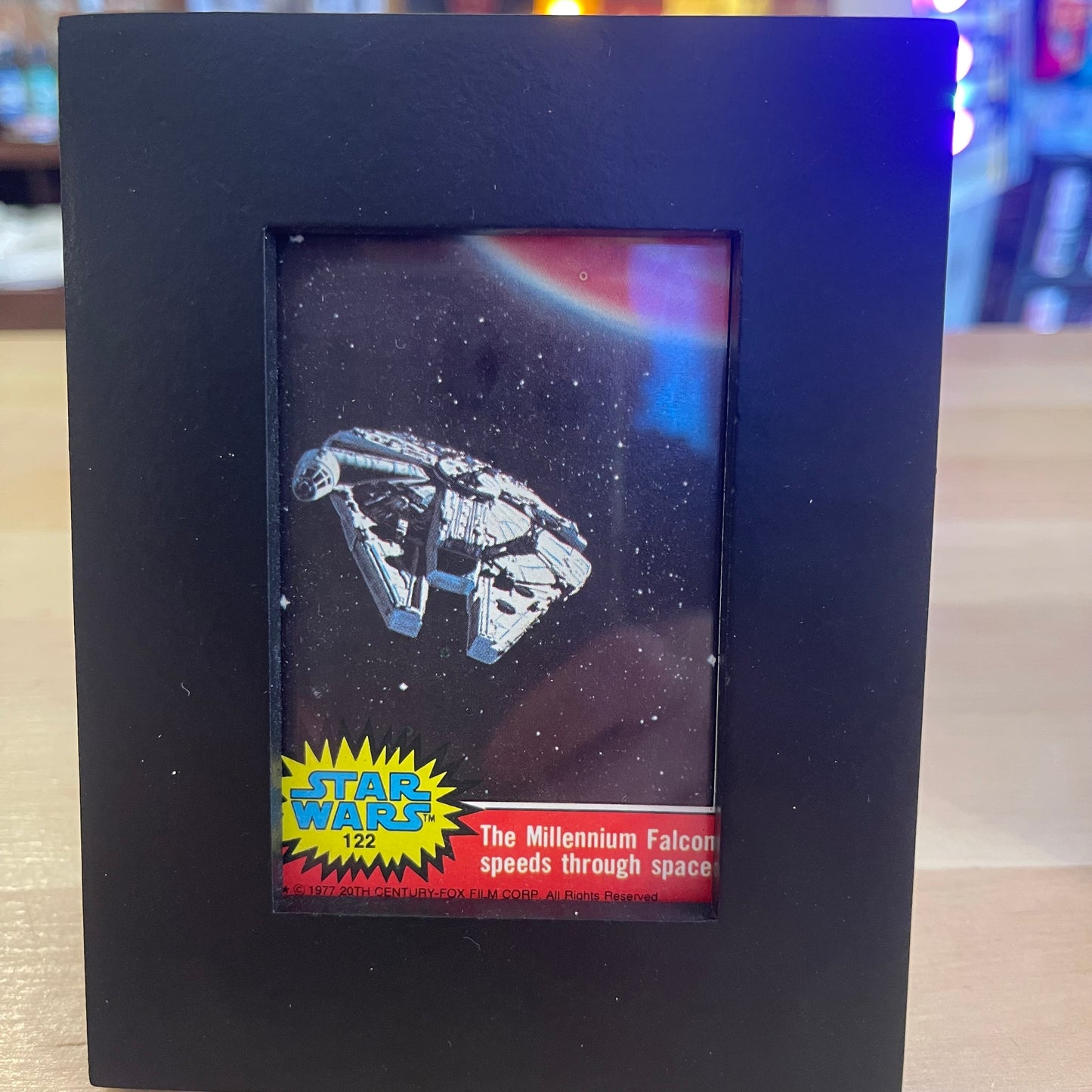 Framed Millennium Falcon Trading Card