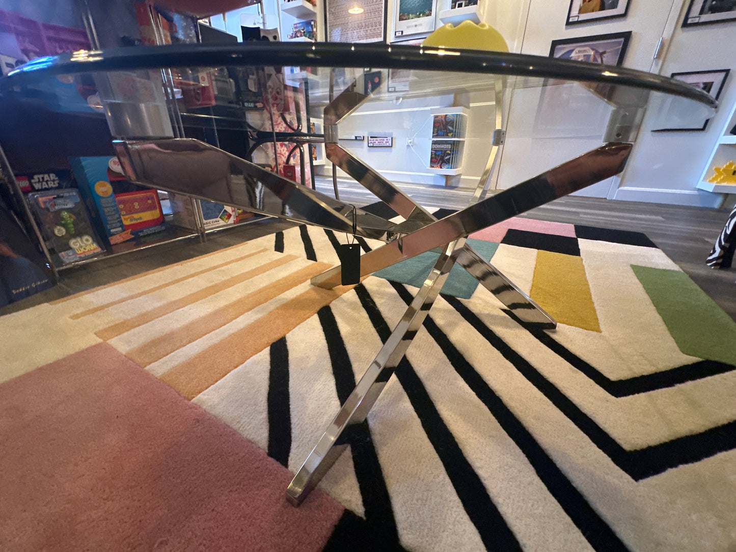 Glass & Metal Cocktail Table