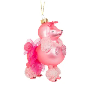 Pink Poodle Ornament
