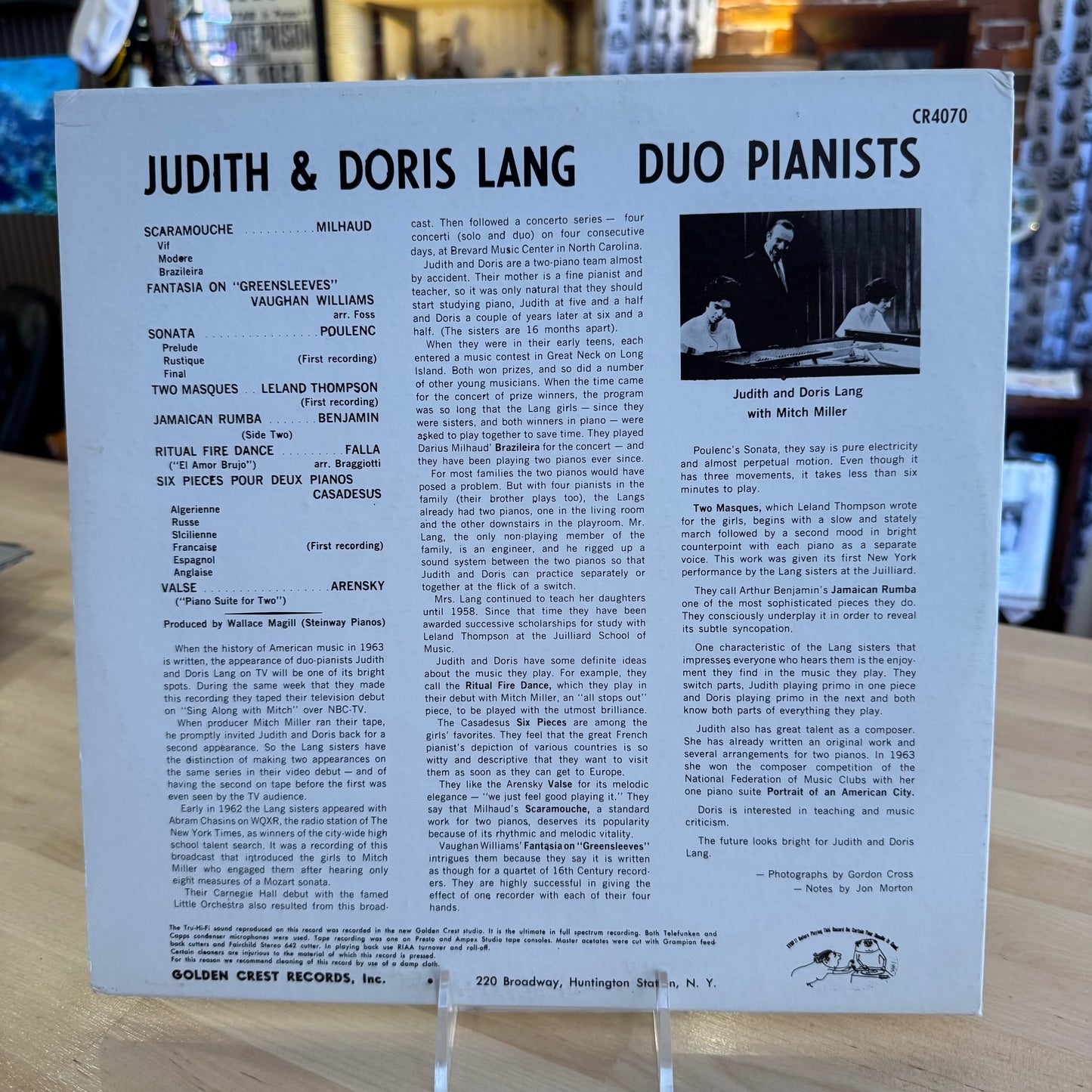 Judith & Doris Lang 'Concert for Two Pianos' Vinyl