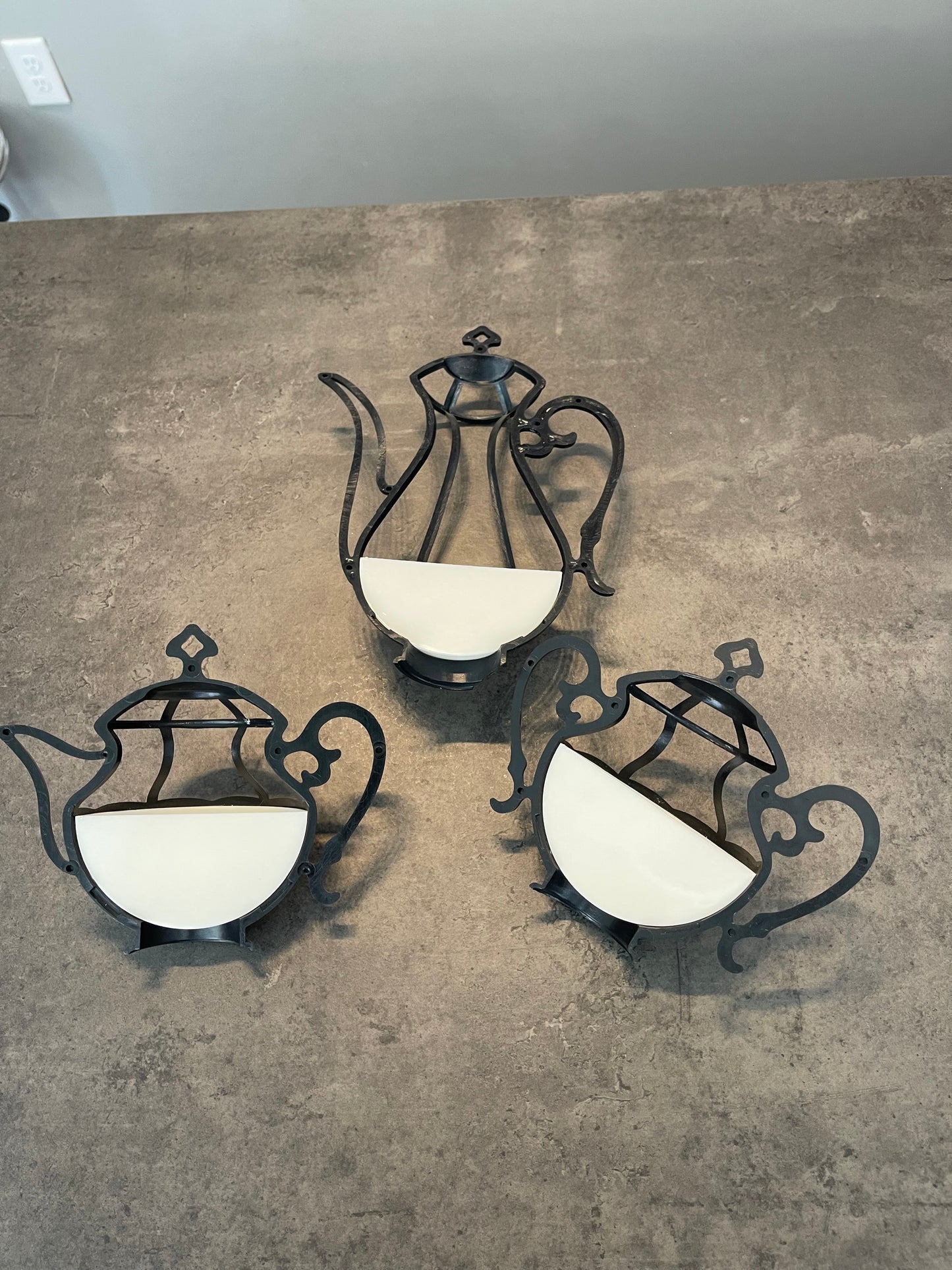 Set of 3 Tea Set Wall Planters
