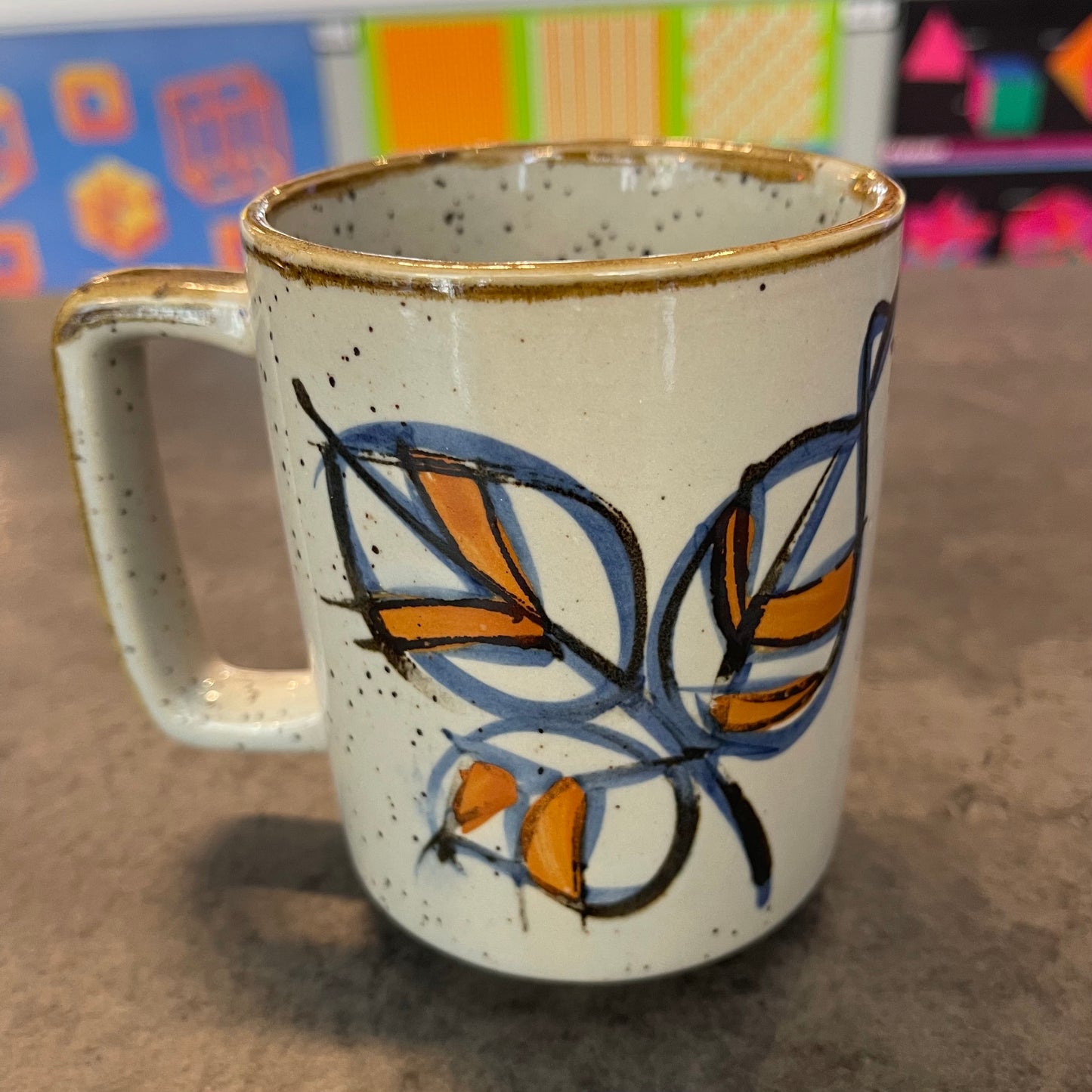 Japanese Stoneware Leaf Mug