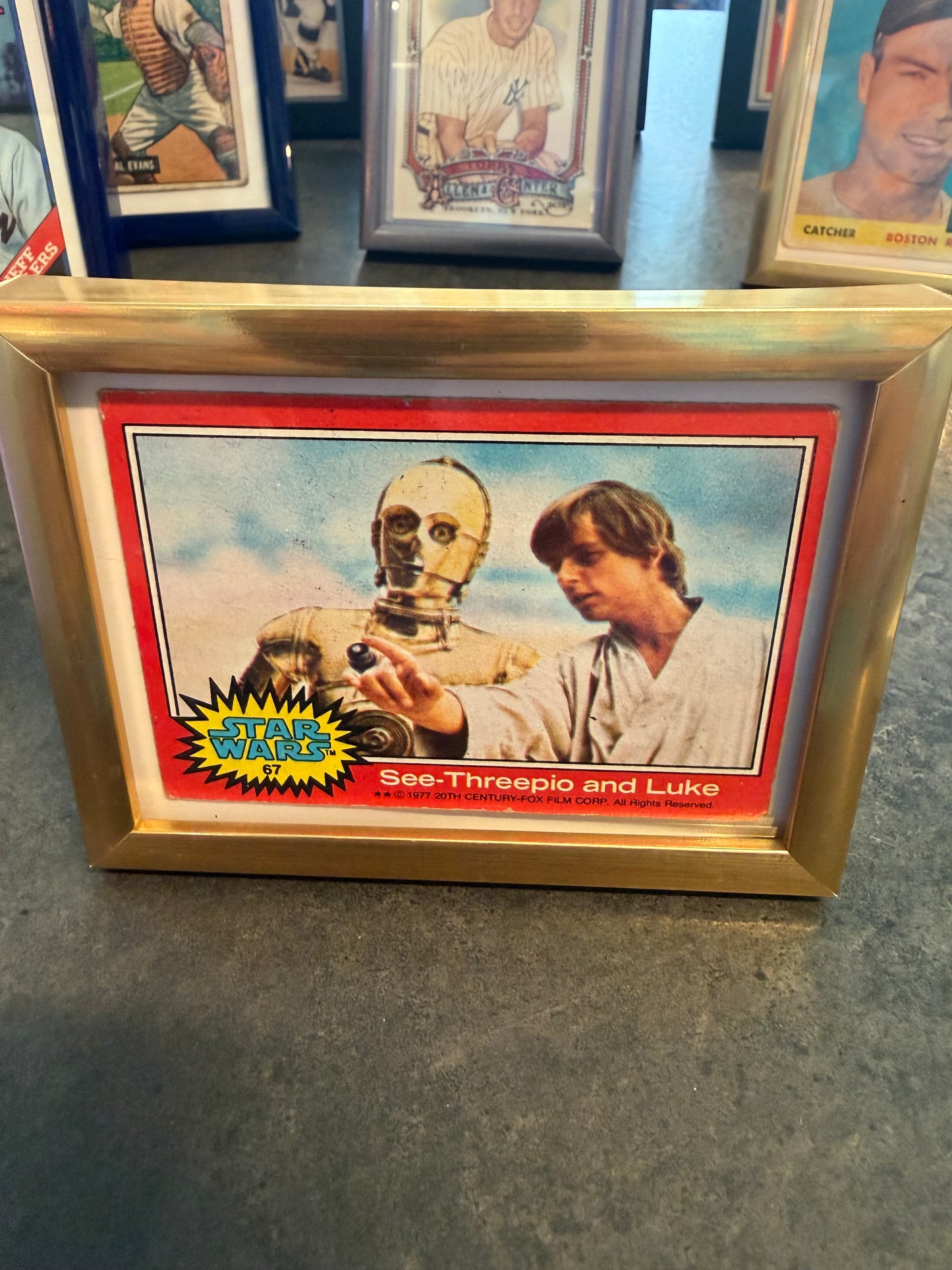 See-Threepeio and Luke Card Framed