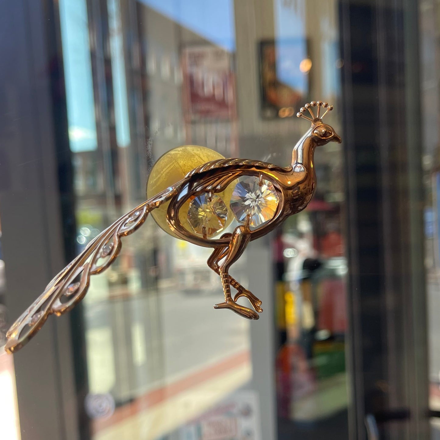 Mascot Int Gold Plated Peacock Sun-catcher