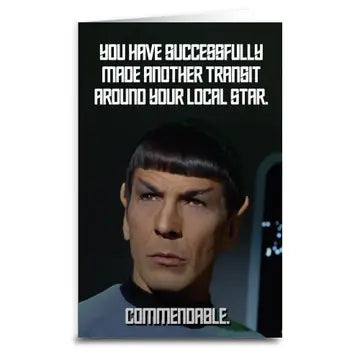 Spock Birthday Card