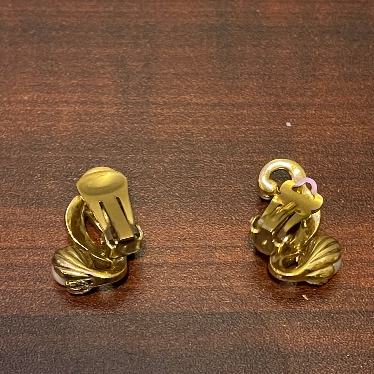 Pearl Swirl Clip On Earrings