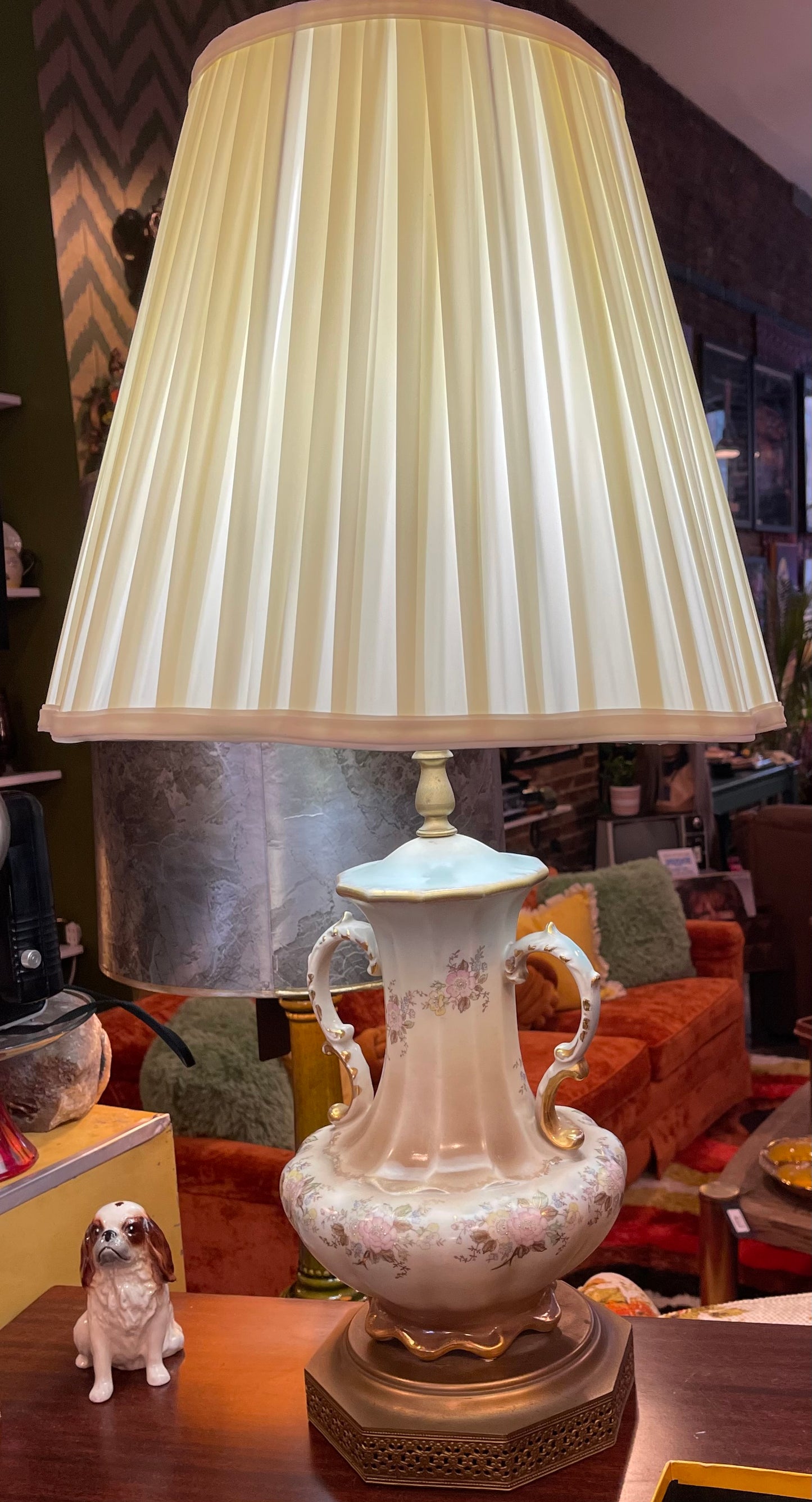 Porcelain Floral Lamp
