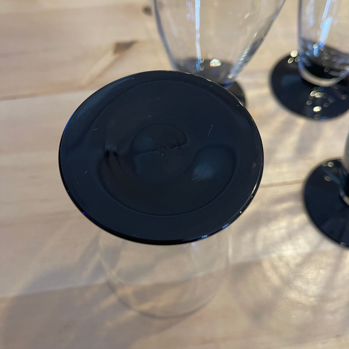 Set of 6 Black Footed Goblets