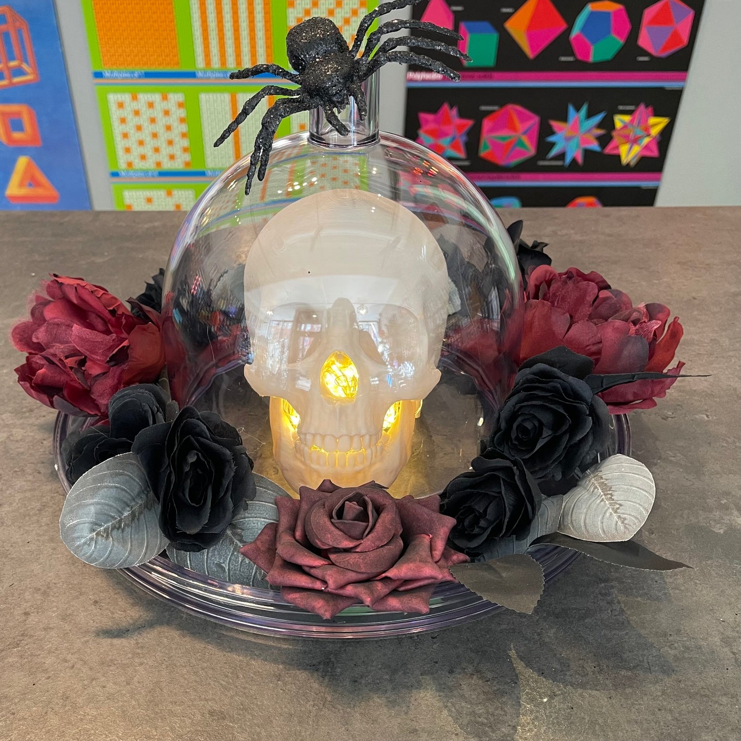 Skull in a Bell Jar Platter