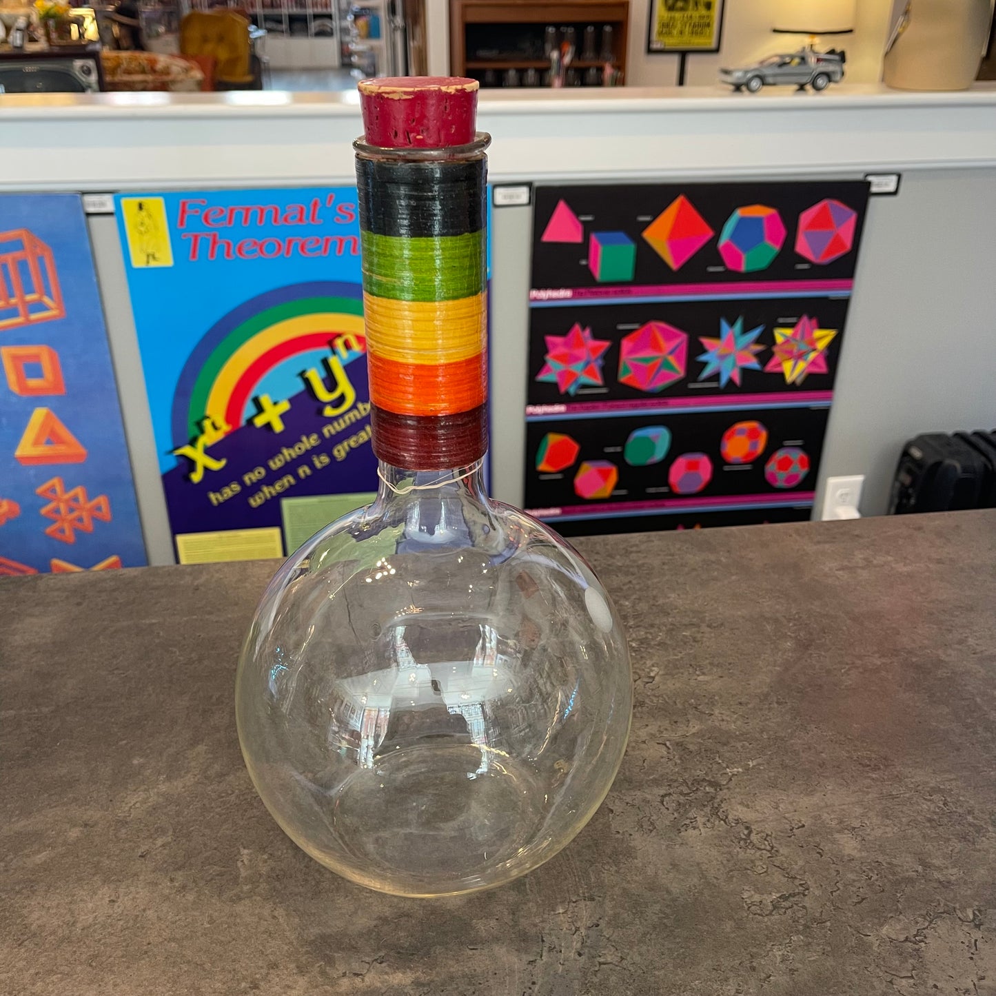 Rainbow Wrapped Mid Century Bottle