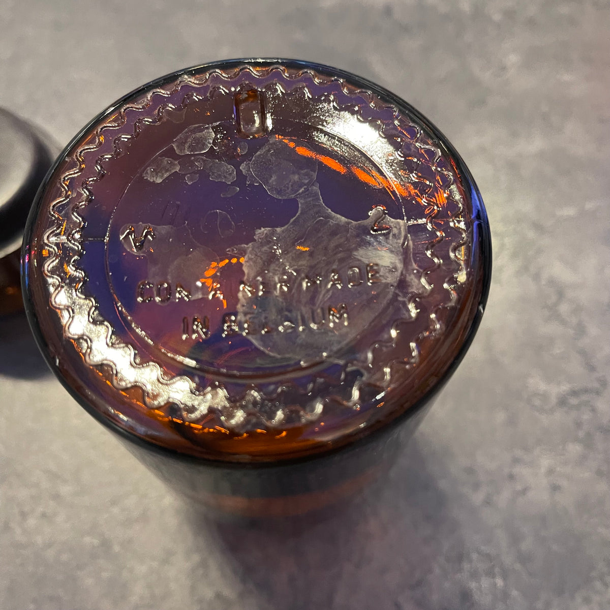 7” Brown Bubble Top Apothecary Jar