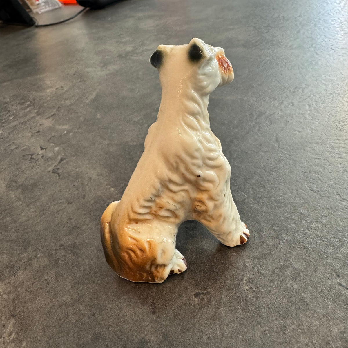 Airedale Terrier Figurine Black, Red, and White