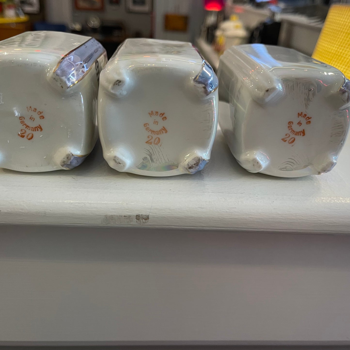 German Lusterware Cannister Set of 7
