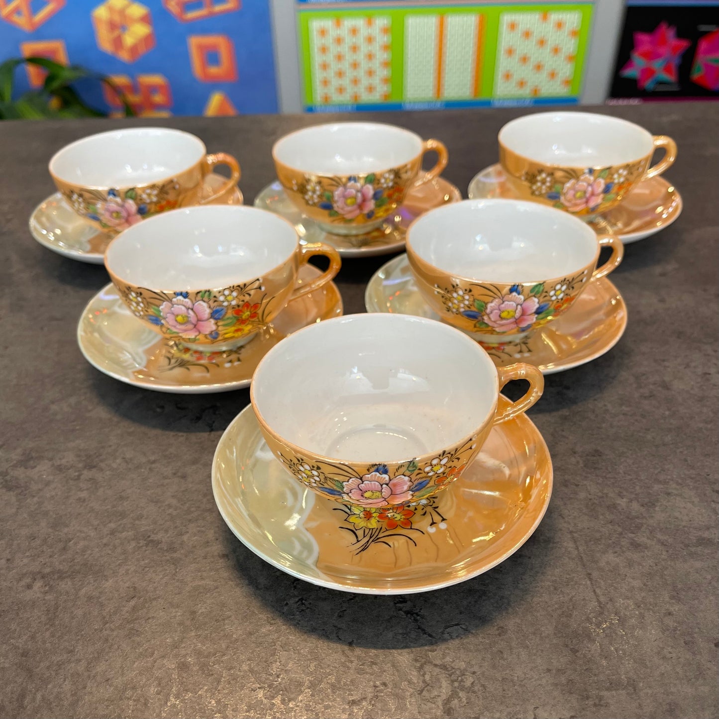 Japanese Lusterware 21 Piece Diminutive Tea Set