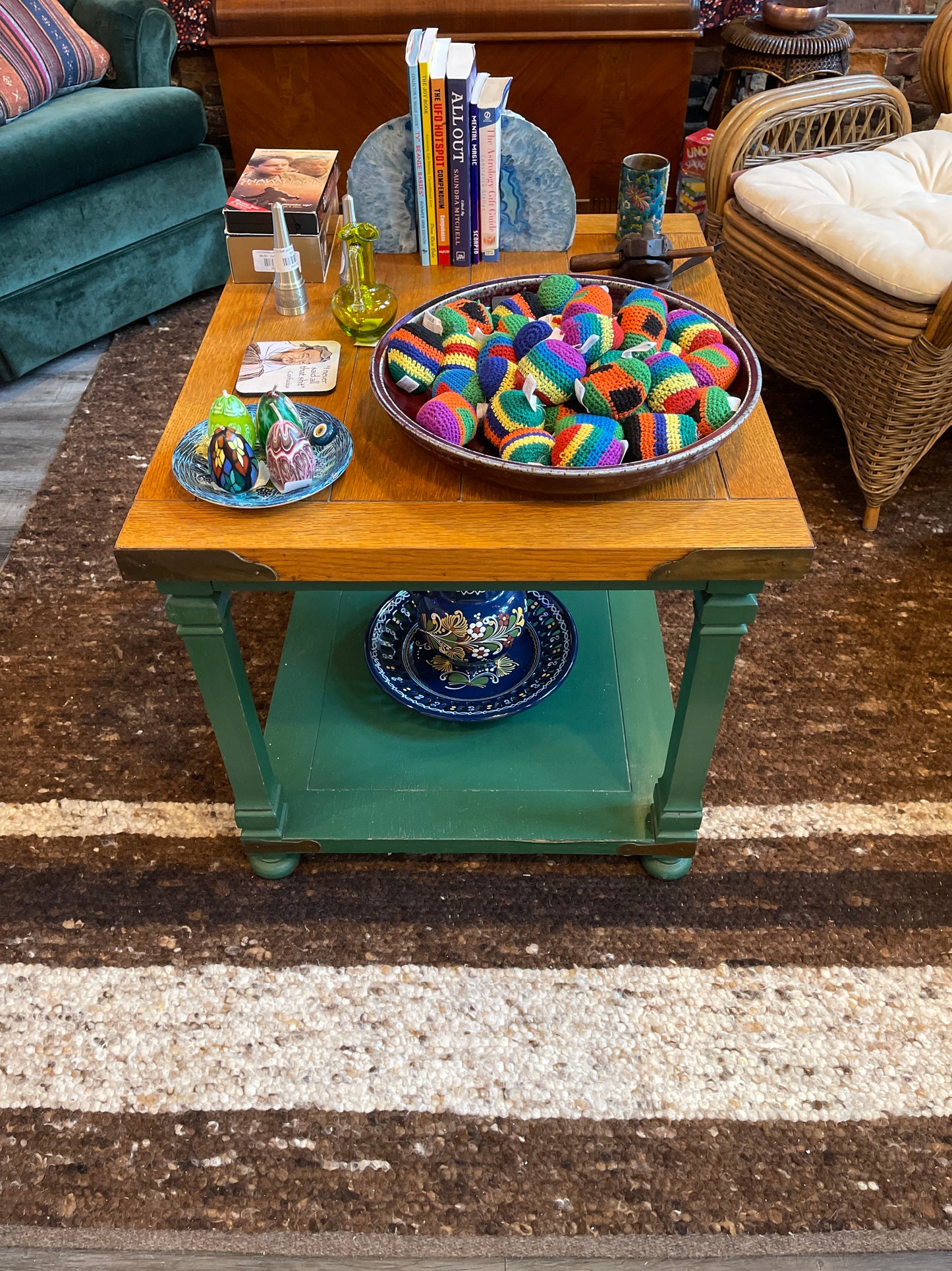 Green Painted Table