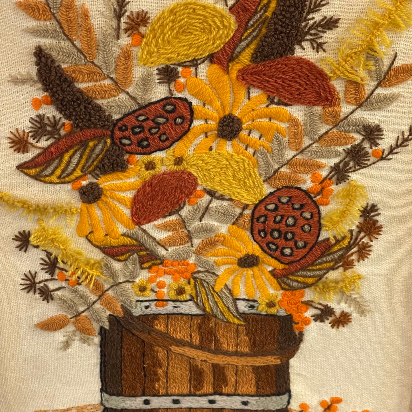 Framed Crewel Embroidery
