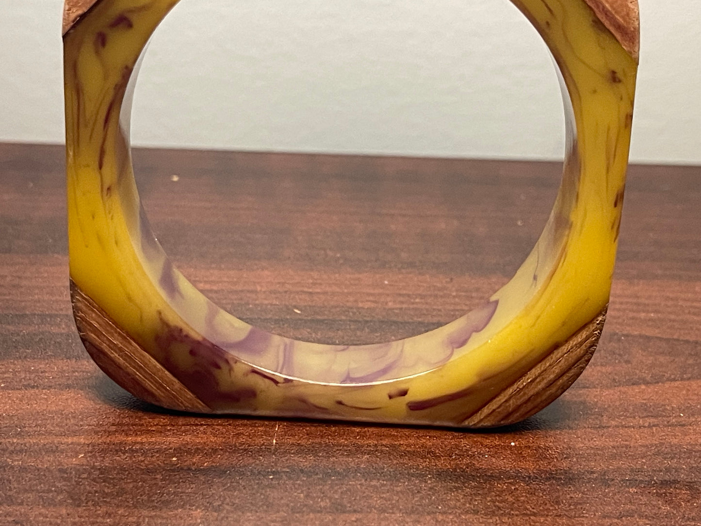 Bakelite and Wood Bangle Bracelet