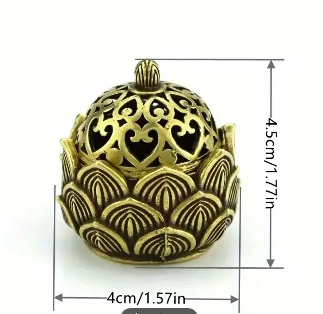 Metal Lotus Cone Incense Burner