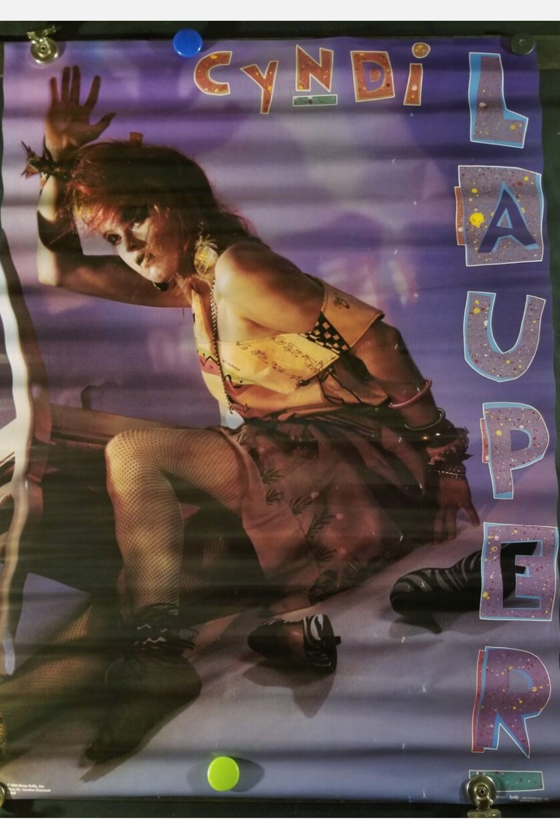 Framed Cyndi Lauper Poster