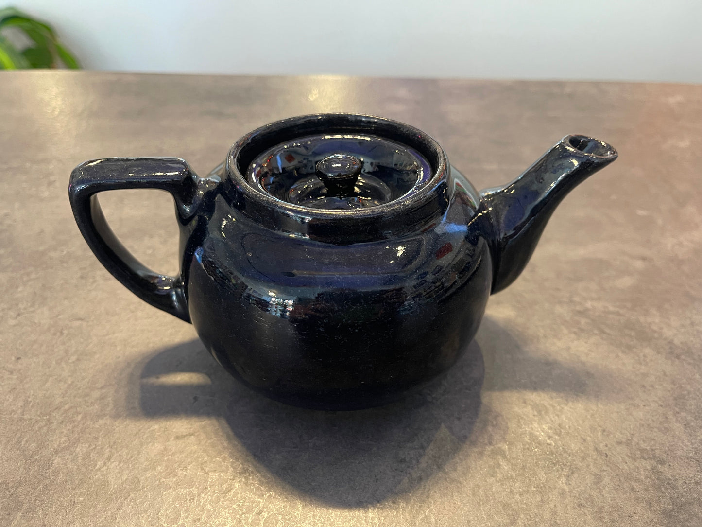 Black Glazed Teapot